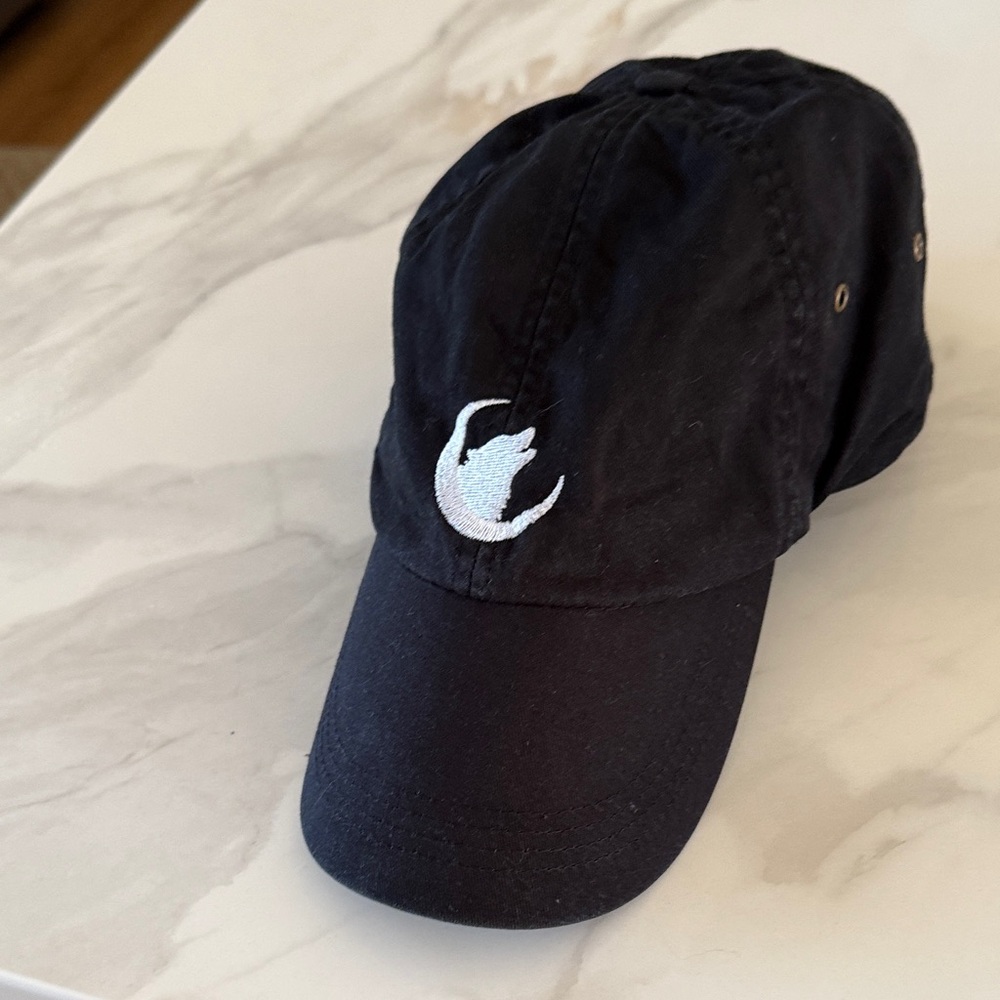 Black Baseball Cap with Embroidered Logo